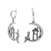 Серебряные серьги «Встреча»