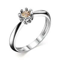 Кольцо серебряное с бриллиантом Кольцо серебряное с бриллиантом