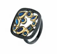 Серебряное кольцо с сапфиром