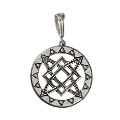 Кулон из серебра оберег «Звезда Руси» амулет