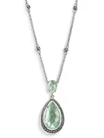 Серебряное колье ALEXANDRE VASSILIEV с зеленым кварцем и марказитами Swarovski Серебряное колье ALEXANDRE VASSILIEV с зеленым кварцем и марказитами Swarovski