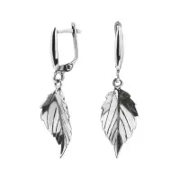 Серебряные серьги «Листья»