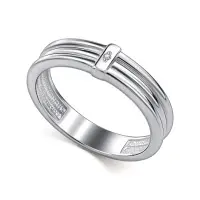 Серебряное кольцо с бриллиантом