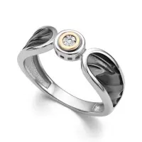 Кольцо из серебра с бриллиантом Кольцо из серебра с бриллиантом