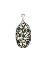 Подвеска из серебра с натуральным сапфиром