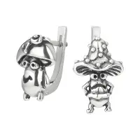 Серьги из серебра «Грибное братство» Серьги из серебра «Грибное братство»