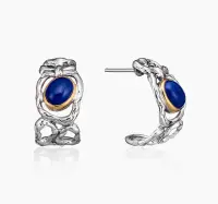 Серебряные серьги «Лазуревые Оковы»