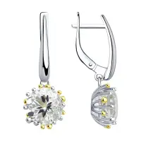 Серьги Sokolov из серебра с горным хрусталем Серьги Sokolov из серебра с горным хрусталем