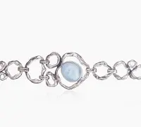 Браслет из серебра с ларимаром