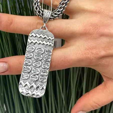 Серебряный кулон «Ящер»