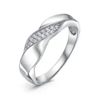 Серебряное кольцо с фианитами