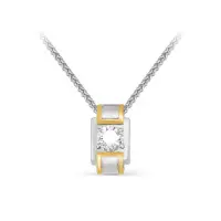 Колье из серебра с муассанитом