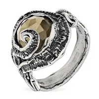 Кольцо из серебра с топазом