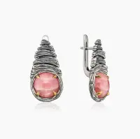 Серебряные серьги «Пастельная Завеса»