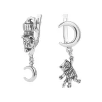 Серьги из серебра «Лунатик» Серьги из серебра «Лунатик»