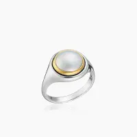 Кольцо из серебра с жемчугом