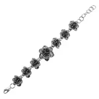 Браслет из серебра «Цветы» Браслет из серебра «Цветы»