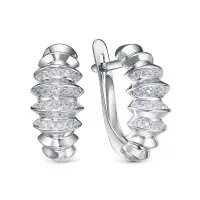 Серебряные серьги с фианитами