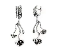 Серебряные серьги «Лесная сказка»