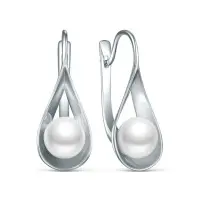Серьги из серебра с жемчугом
