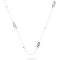 Серебряное колье с кубическим цирконием и ситаллом