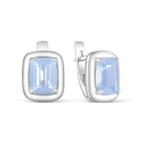 Серьги из серебра с ониксом и кристаллом Swarovski Серьги из серебра с ониксом и кристаллом Swarovski