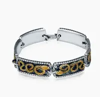 Браслет из серебра «Змея»