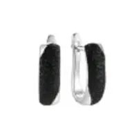 Серебряные серьги с глиттером Серебряные серьги с глиттером