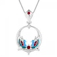 Подвеска из серебра с эмалью «Былинные птицы» Подвеска из серебра с эмалью «Былинные птицы»