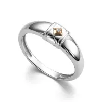 Кольцо из серебра с бриллиантом