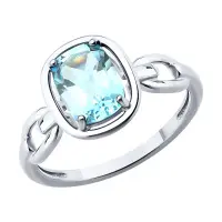 Кольцо из серебра с топазом