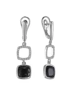 Серебряные серьги с сапфиром «Гранд»