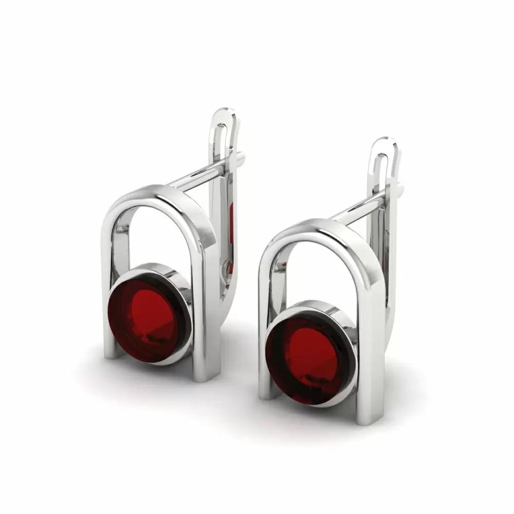 Серьги из серебра с янтарем