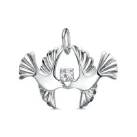 Серебряная подвеска с фианитами «Птицы»