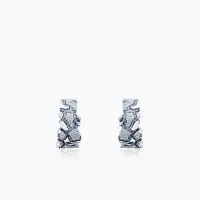 Серебряные серьги «Тектоника»