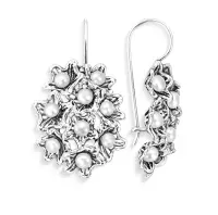 Серебряные серьги с жемчугом