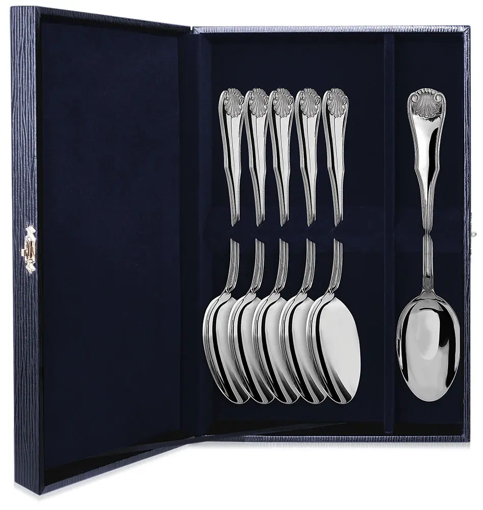 Серебряный набор «Визит» 6 столовых ложек