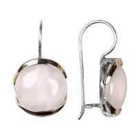 Серебряные серьги с кварцем Серебряные серьги с кварцем