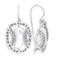 Серебряные серьги с жемчугом Барокко