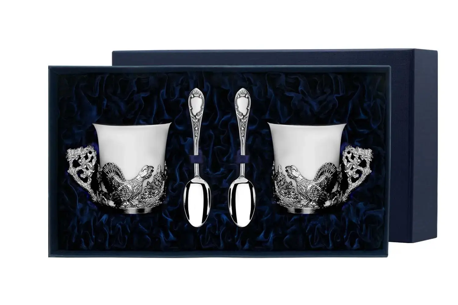 2 кофейные чашки «Глухари» с ложками