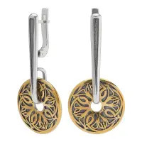 Серьги из серебра с позолотой Серьги из серебра с позолотой