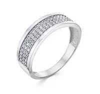 Серебряное кольцо с фианитами