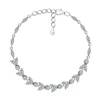 Браслет из серебра с фианитами