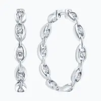 Серебряные серьги с фианитами Серебряные серьги с фианитами