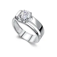 Кольцо из серебра с горным хрусталём