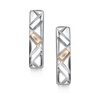 Серьги из серебра с позолотой и бриллиантами