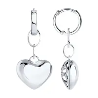 Серебряные серьги «Сердце» Серебряные серьги «Сердце»