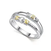 Кольцо из серебра с бриллиантом