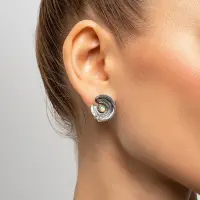 Серьги из серебра с опалом