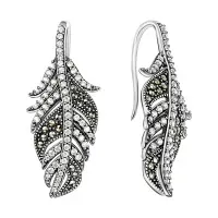 Серебряные серьги ALEXANDRE VASSILIEV с фианитами Swarovski и марказитами Swarovski Серебряные серьги ALEXANDRE VASSILIEV с фианитами Swarovski и марказитами Swarovski